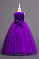 Laden Sie das Bild in den Galerie-Viewer, Rosa Mädchen mit Rundhalsausschnitt und 3D-Blumen