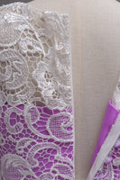 Laden Sie das Bild in den Galerie-Viewer, Lila A-Linie Tüll Mädchen Kleider mit Spitze