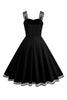 Laden Sie das Bild in den Galerie-Viewer, Hepburn Style Rockabilly Schwarzes Vintage Kleid