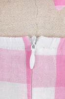 Laden Sie das Bild in den Galerie-Viewer, Neckholder karierte ärmellose rosa Vintage Mädchen Kleider