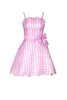 Laden Sie das Bild in den Galerie-Viewer, Rosa kariertes Vintage-Kleid aus den 1950er Jahren
