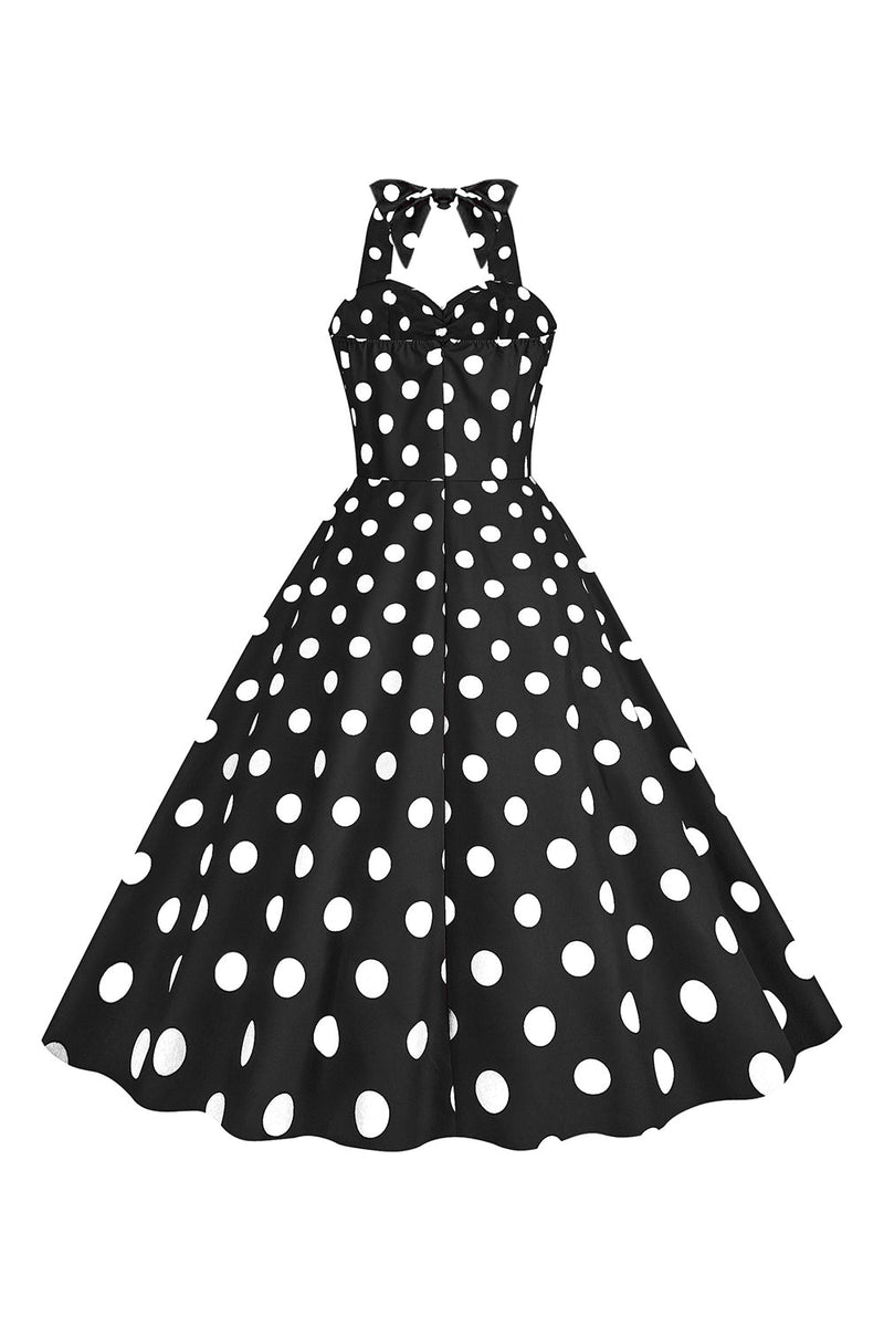 Laden Sie das Bild in den Galerie-Viewer, Rosa Polka Dots Pin Up Vintage 1950er Jahre Kleid