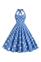 Laden Sie das Bild in den Galerie-Viewer, Rosa Polka Dots Pin Up Vintage 1950er Jahre Kleid