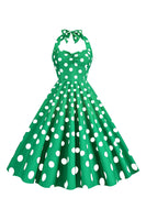 Laden Sie das Bild in den Galerie-Viewer, Rosa Polka Dots Pin Up Vintage 1950er Jahre Kleid