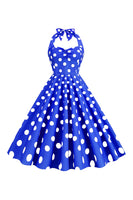 Laden Sie das Bild in den Galerie-Viewer, Rosa Polka Dots Pin Up Vintage 1950er Jahre Kleid