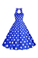 Laden Sie das Bild in den Galerie-Viewer, Rosa Polka Dots Pin Up Vintage 1950er Jahre Kleid