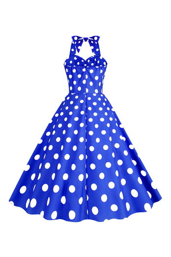 Rosa Polka Dots Pin Up Vintage 1950er Jahre Kleid