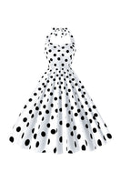 Laden Sie das Bild in den Galerie-Viewer, Rosa Polka Dots Pin Up Vintage 1950er Jahre Kleid