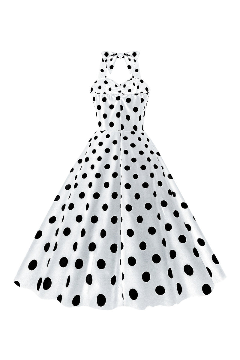Laden Sie das Bild in den Galerie-Viewer, Rosa Polka Dots Pin Up Vintage 1950er Jahre Kleid