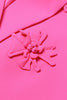 Laden Sie das Bild in den Galerie-Viewer, Fuchsia Double Breated Peak Revers Damen Blazer mit Blumen