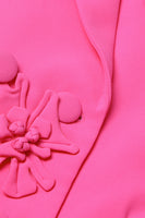 Laden Sie das Bild in den Galerie-Viewer, Fuchsia Double Breated Peak Revers Damen Blazer mit Blumen