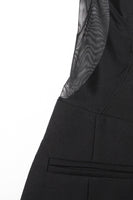 Laden Sie das Bild in den Galerie-Viewer, Schwarzes Korsett Schal Revers Damen Blazer