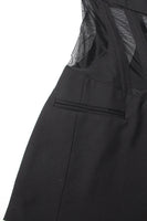 Laden Sie das Bild in den Galerie-Viewer, Schwarzes Korsett Schal Revers Damen Blazer