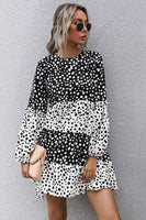 Laden Sie das Bild in den Galerie-Viewer, Polka Dots Langärmeliges Freizeitkleid