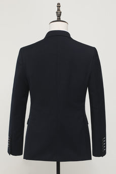Marine zweireihiger Herren Blazer