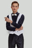 Laden Sie das Bild in den Galerie-Viewer, Weiße Herren 3-teilige Schal Revers Ball Anzüge