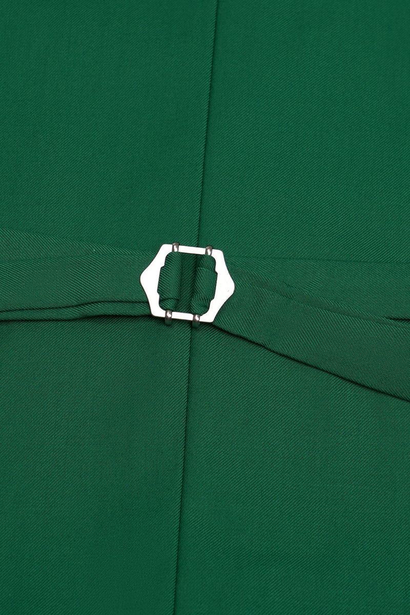 Laden Sie das Bild in den Galerie-Viewer, Grünes einreihiges Schal Revers Herren Anzug Weste
