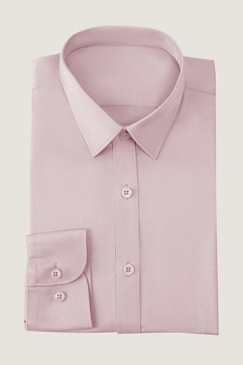 Kamel Einfarbig Langarm Anzug Hemd