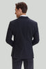 Laden Sie das Bild in den Galerie-Viewer, Herren 3-teiliger Nadelstreifen dunkelgrauer Anzug