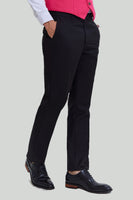 Laden Sie das Bild in den Galerie-Viewer, Schwarz Rosa 2-teilige gekerbte Revers Herrenanzüge