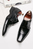 Laden Sie das Bild in den Galerie-Viewer, Schwarzer Mönchsriemen Herren Leder Slip-On Kleid Schuhe