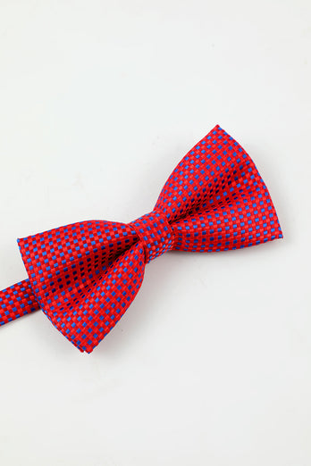 Fuchsia Herren 5-teiliges Accessoire-Set Krawatte und Fliege Tasche Quadratische Blume Anstecknadel Krawatte Clip