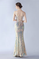 Laden Sie das Bild in den Galerie-Viewer, Burgunderrotes V-Ausschnitt Spaghettiträger Pailletten Kleid mit Schlitz