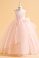 Laden Sie das Bild in den Galerie-Viewer, Dunkelgrünes ärmelloses Mädchenkleid in A-Linie