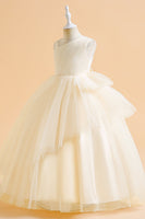 Laden Sie das Bild in den Galerie-Viewer, Dunkelgrünes ärmelloses Mädchenkleid in A-Linie