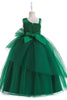 Laden Sie das Bild in den Galerie-Viewer, Dunkelgrünes ärmelloses Mädchenkleid in A-Linie