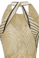 Laden Sie das Bild in den Galerie-Viewer, Schwarzes Elfenbein 1920er Jahre Partykleid