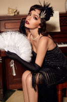 Laden Sie das Bild in den Galerie-Viewer, Schwarzes rotes Spaghettiträger Kleid der 1920er Jahre