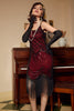 Laden Sie das Bild in den Galerie-Viewer, Schwarzes rotes Spaghettiträger Kleid der 1920er Jahre