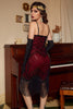 Laden Sie das Bild in den Galerie-Viewer, Schwarzes rotes Spaghettiträger Kleid der 1920er Jahre