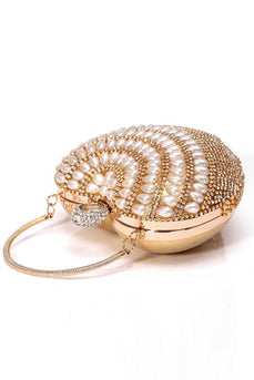 Champagner Strass Party Clutch