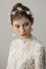 Laden Sie das Bild in den Galerie-Viewer, Perlenblume Braut Stirnband Ohrringe