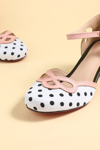 Retro Black White Dots Schuhe