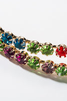 Laden Sie das Bild in den Galerie-Viewer, Bunter Strass Creolen Ohrring