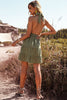 Laden Sie das Bild in den Galerie-Viewer, Neckholder Armeegrün Sommerkleid Rückenfrei