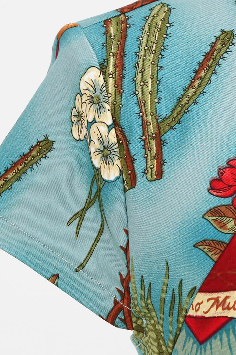 Laden Sie das Bild in den Galerie-Viewer, Grünes Blumenkleid aus den 1960er Jahren mit Ärmeln