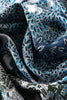 Laden Sie das Bild in den Galerie-Viewer, Blauer Blätter bedruckter quadratischer Schal