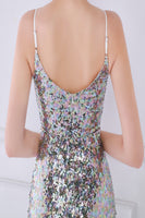 Laden Sie das Bild in den Galerie-Viewer, Dazzle Light Weiß Pailletten Mermaid Ballkleid