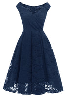 Laden Sie das Bild in den Galerie-Viewer, Vintage A-Linie Spitzenkleid