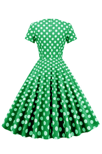 Polka Dots Swing Kleid aus den 1950er Jahren