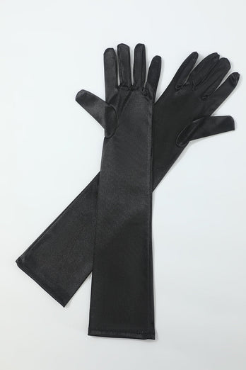 Sieben Stück Halskette Handschuhe 1920er Jahre Party Accessoires Set