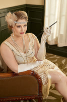 Laden Sie das Bild in den Galerie-Viewer, Champagner Drop Ohrringe Halskette 1920er Jahre Party Zubehör Set