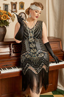 Laden Sie das Bild in den Galerie-Viewer, Kopfstück Drop Ohrringe Fünf Stück 1920er Jahre Party Zubehör Set