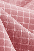 Laden Sie das Bild in den Galerie-Viewer, Blush Plaid Swing 1950er Jahre Kleid mit kurzen Ärmeln