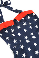 Laden Sie das Bild in den Galerie-Viewer, Retro Style Halfter Marine Vintage Kleid