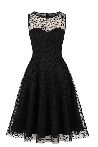 Schwarzes Spitze Vintage Kleid